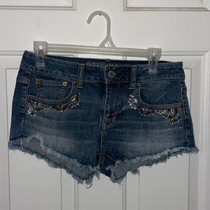 Bejeweled Jean Shorts